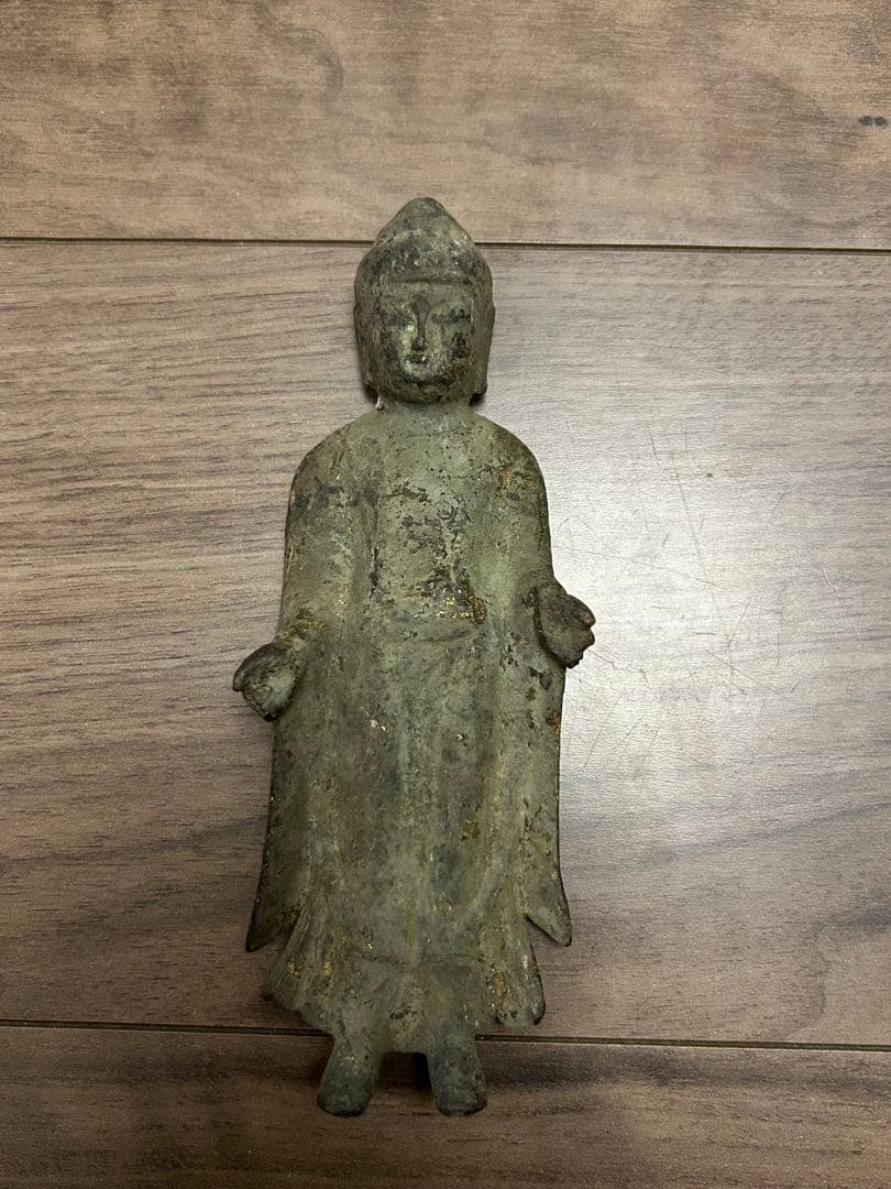 新羅金銅仏如来立像（統一新羅時代） 古銅製