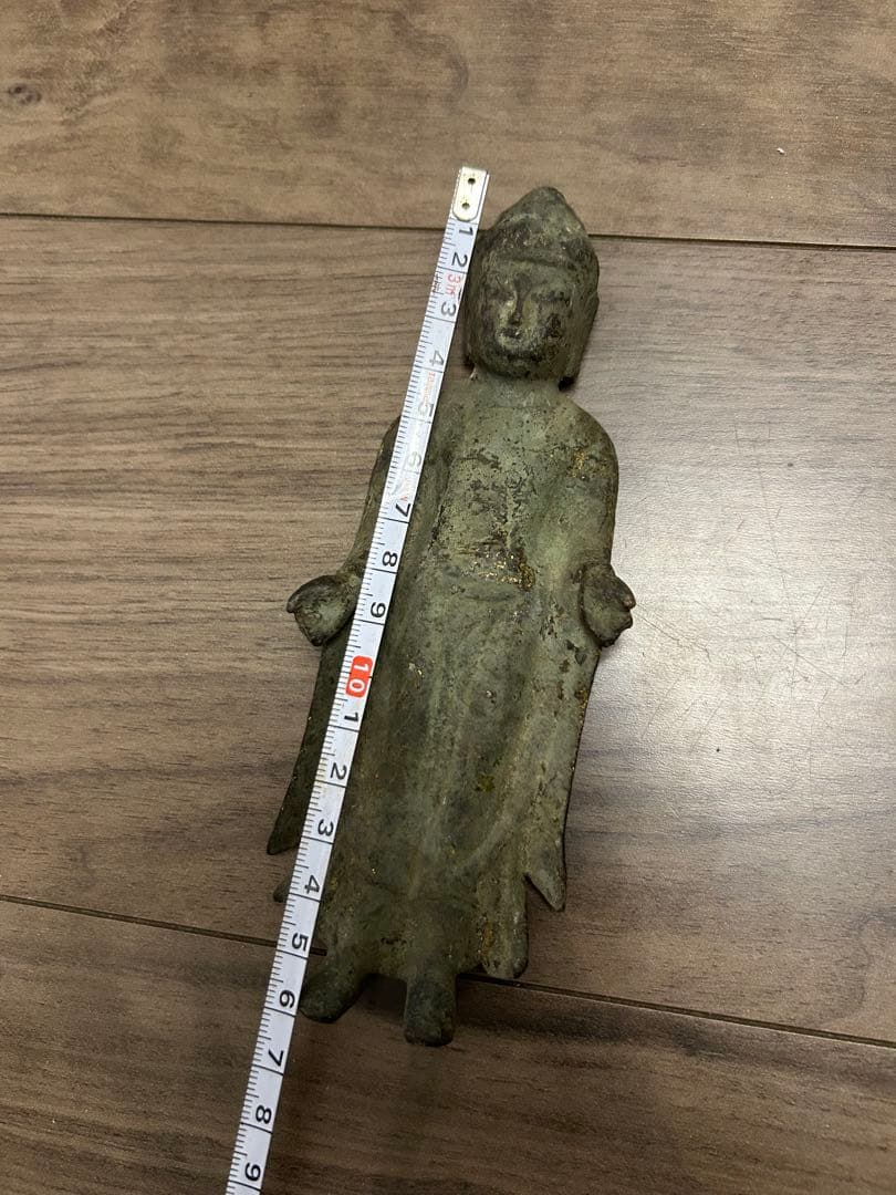 新羅金銅仏如来立像（統一新羅時代） 古銅製