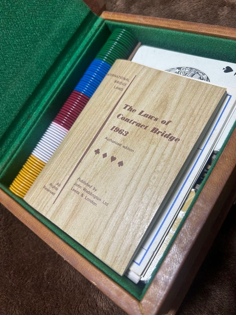 デッドストック 本革 イタリア製 ヴィンテージ ポーカーセット アンティーク