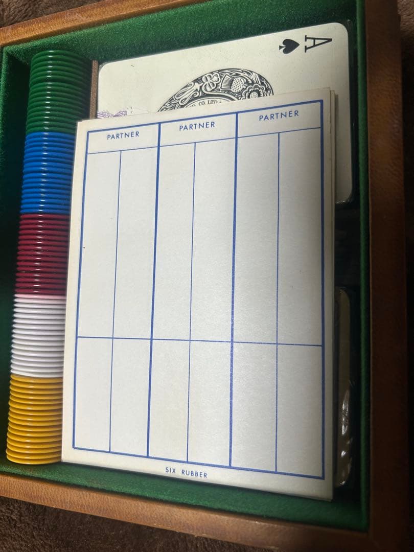 デッドストック 本革 イタリア製 ヴィンテージ ポーカーセット アンティーク