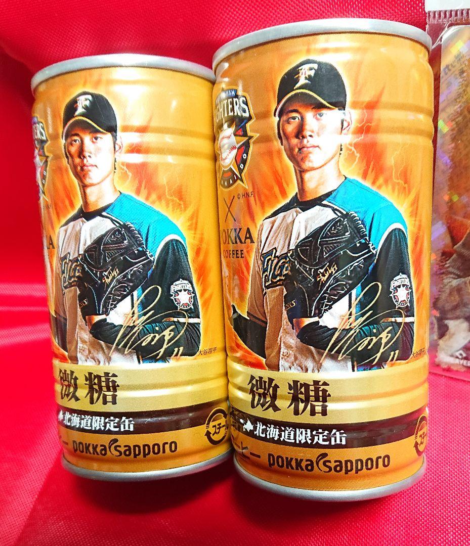 大谷翔平 ３点 ポッカサッポロ コーヒー缶2個 デコピンステッカー１枚
