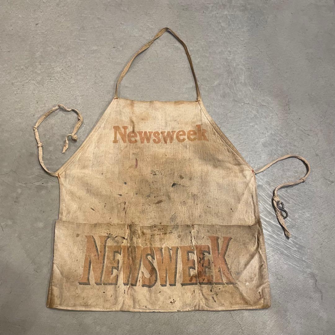 40s ニュースペーパー　ワークエプロン　ビンテージ　apron vintage
