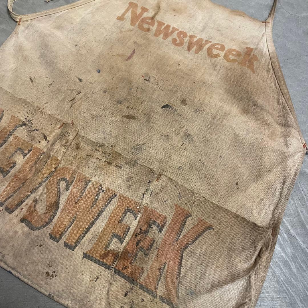 40s ニュースペーパー　ワークエプロン　ビンテージ　apron vintage