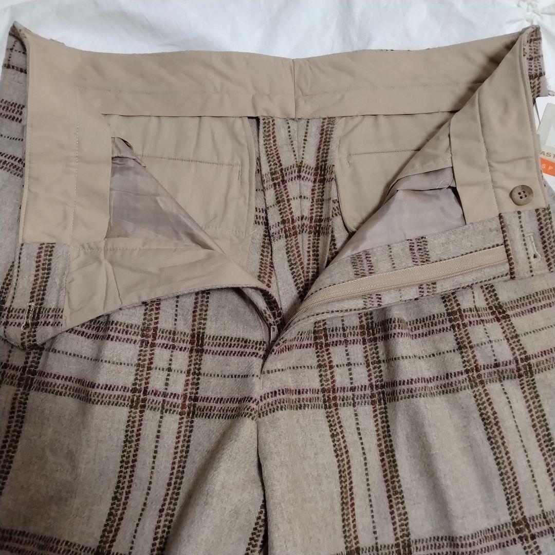 【新品未使用 サイズ90】カステルバジャック ウールパンツ ゴルフ メガチェック