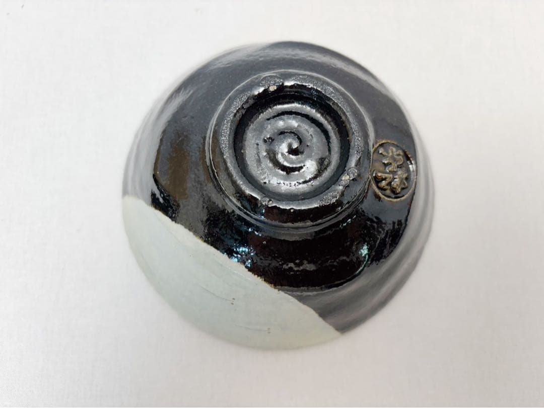 未使用 茶道具 松楽作 黒楽数茶碗 5客陶印 煎茶 茶器 茶事 茶席 茶会 紙箱