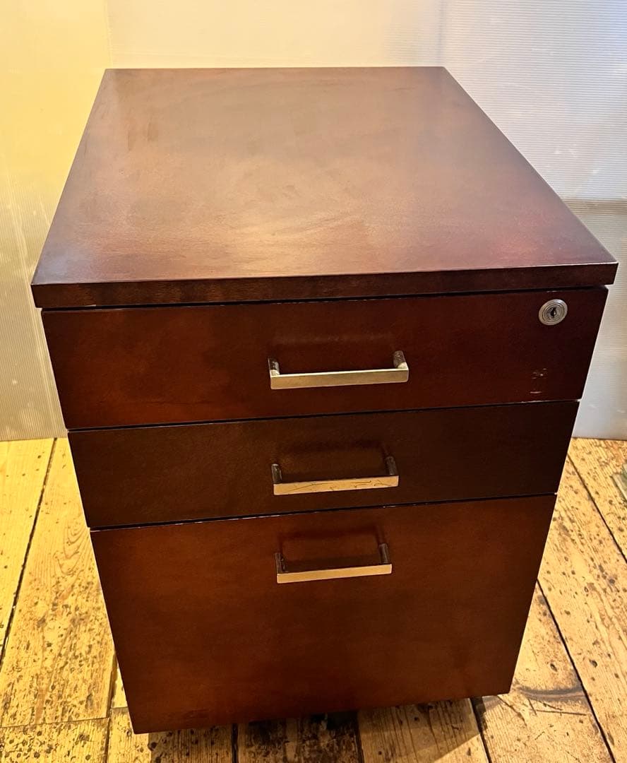 収納シェルフ（サイドワゴン）デスクワゴン　木製　キャスター付き