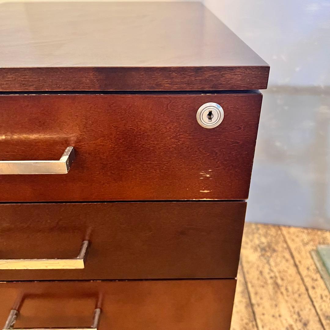 収納シェルフ（サイドワゴン）デスクワゴン　木製　キャスター付き