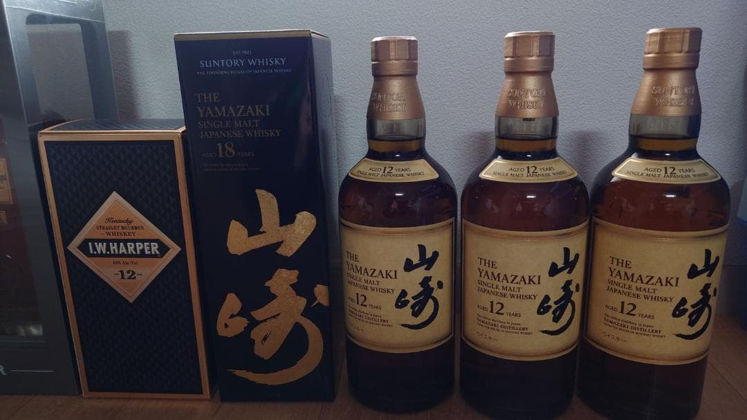 未開栓：山崎18年・12年・IWハーパー12年・REVOLUCION計6本セット
