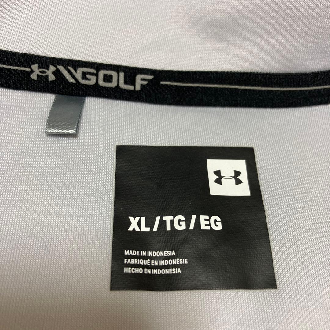 【美品】アンダーアーマー UNDERARMOURゴルフウェア XLメンズ白