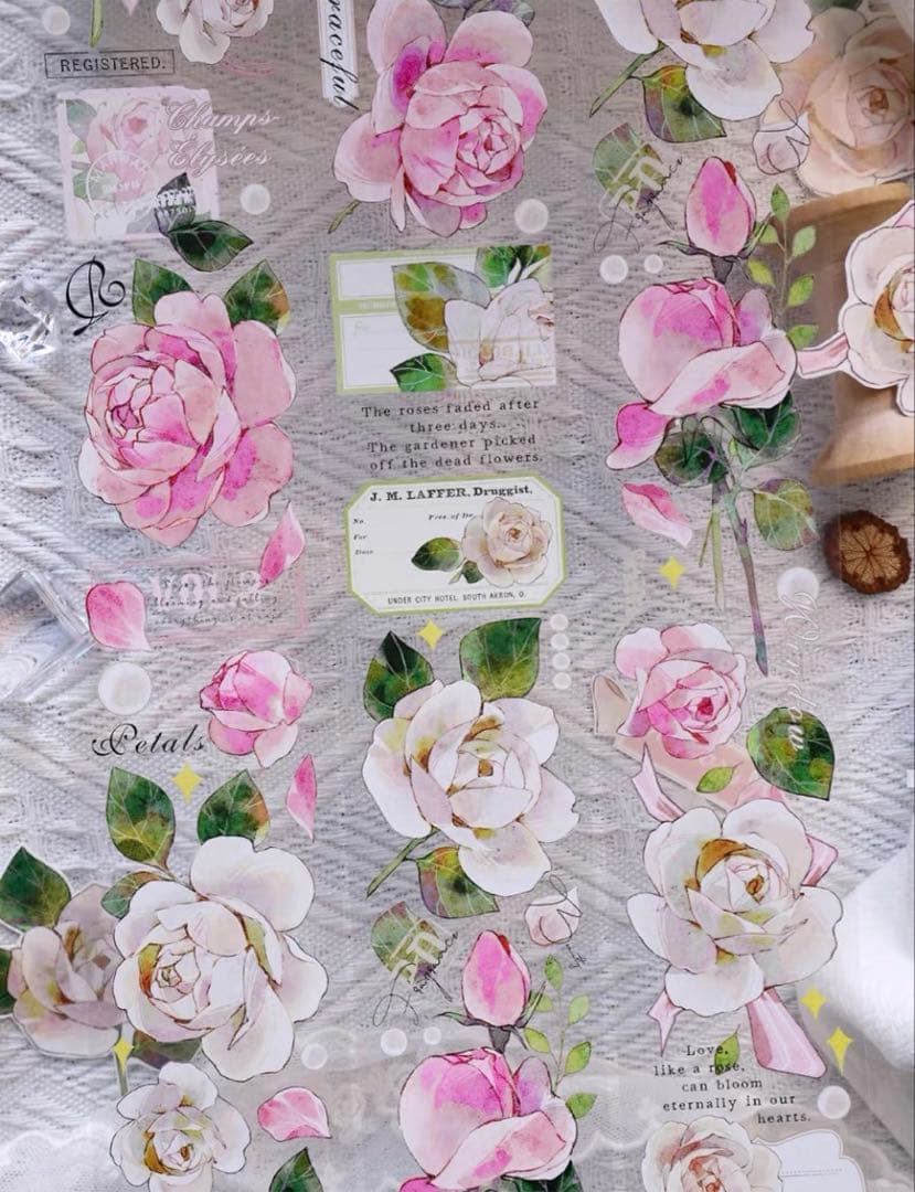 百仓家手帐《粉黛妆》海外マスキングテープ　マステ 【1456】