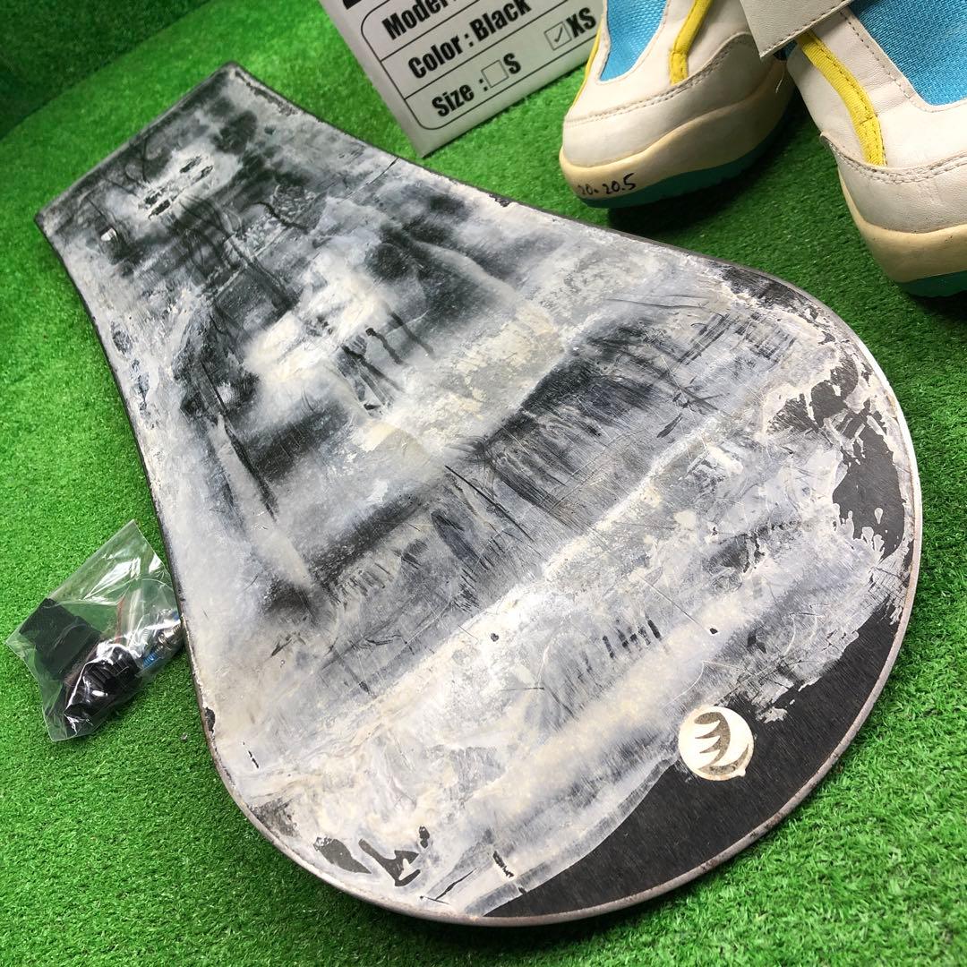 宝-646 子供用スノーボードセット 板105cm ビンディング新品 ワックス有