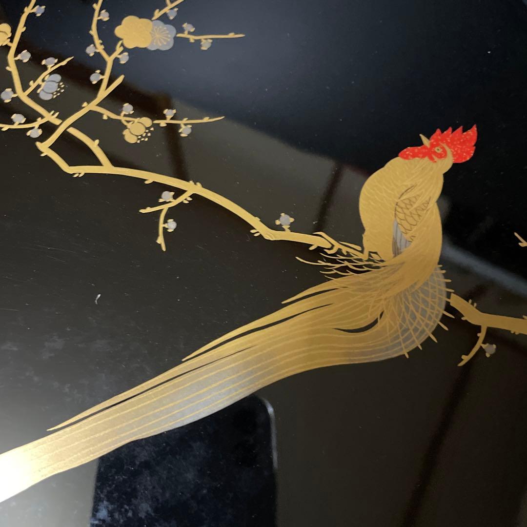 時代物　蒔絵硯箱　是真造　木箱付き