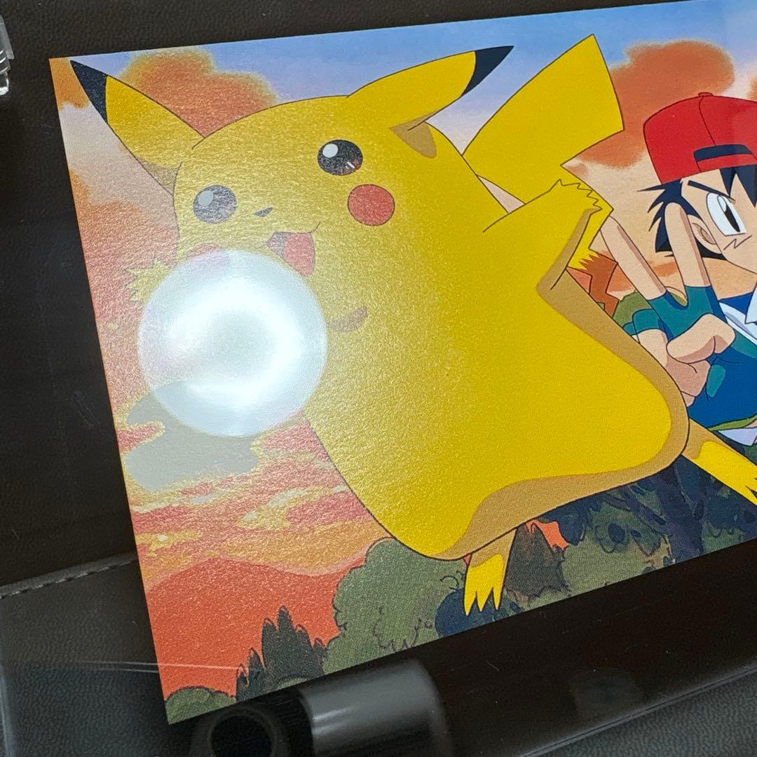 ポケモン てれびくん 赤 ポストカード サトシ ピカチュウ ---1