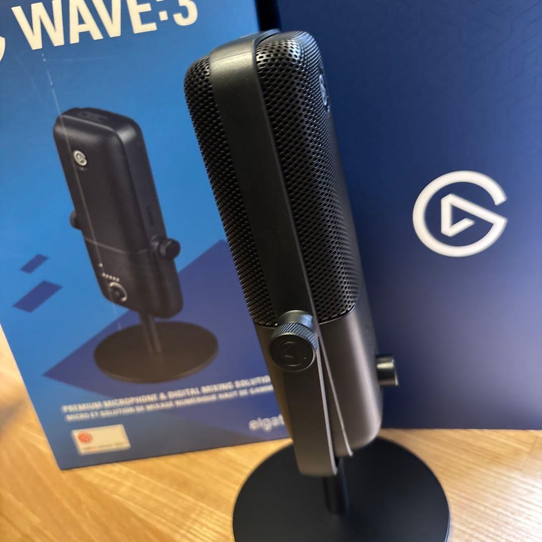 Elgato Wave:3 コンデンサーマイク ポップガード ショックマウント付