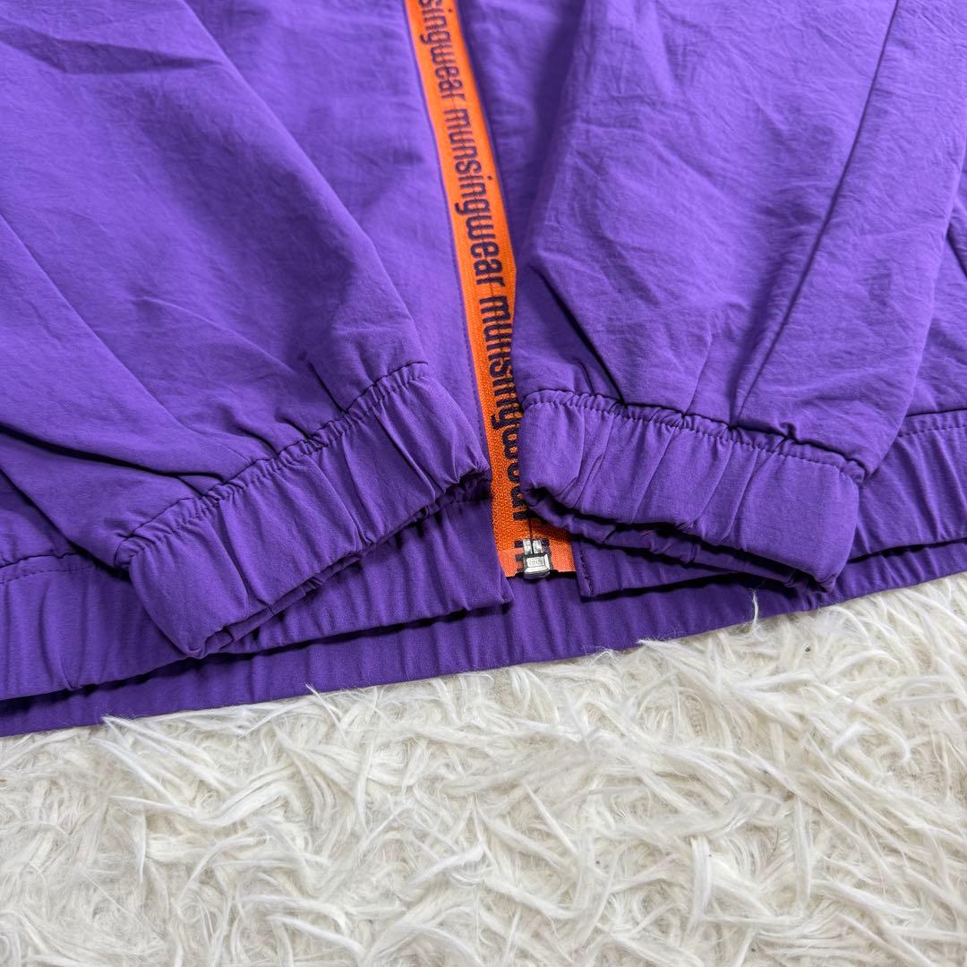 【マンシングウェア】極美品 ジップジャケット ノーカラー Lサイズ レディース