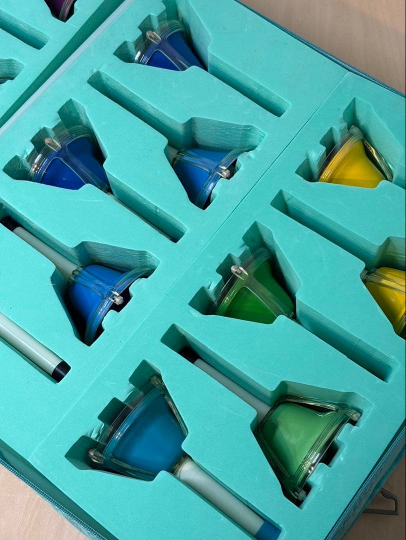 カラフルハンドベル 20個セット　ソフトケース付き