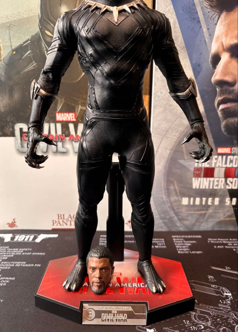 ホットトイズ ブラックパンサー 交換用ヘッド付き 美品