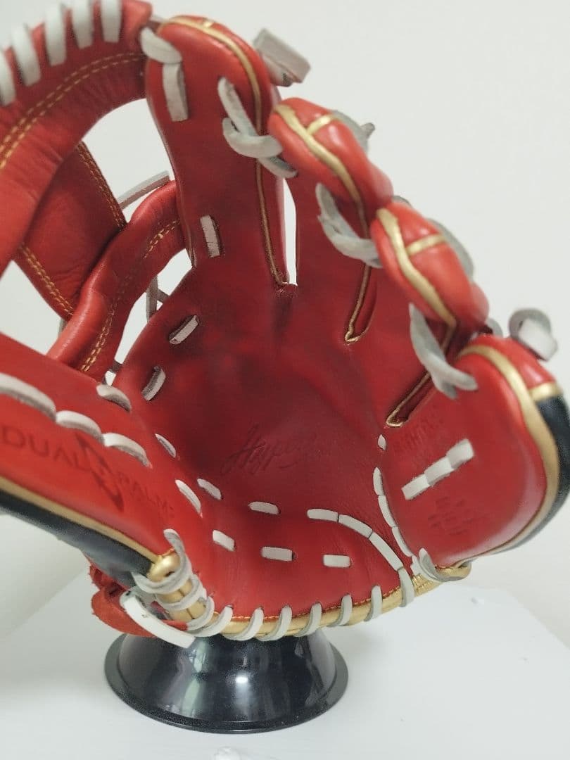 Rawlings 軟式グラブハイパーテック ／レッド×ゴールド×ブラック