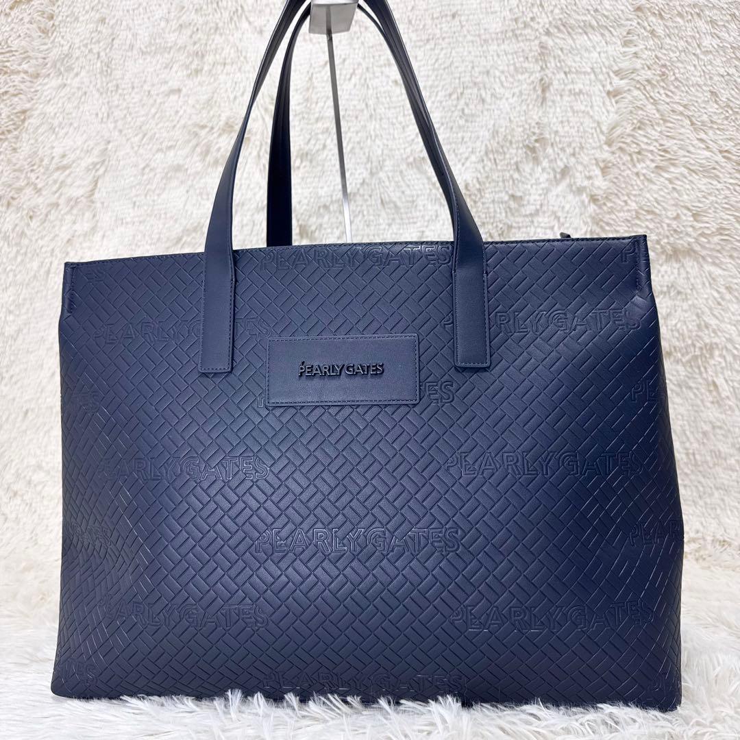 未使用級 パーリーゲイツ ロッカーバッグ トートバッグ ゴルフ ネイビー