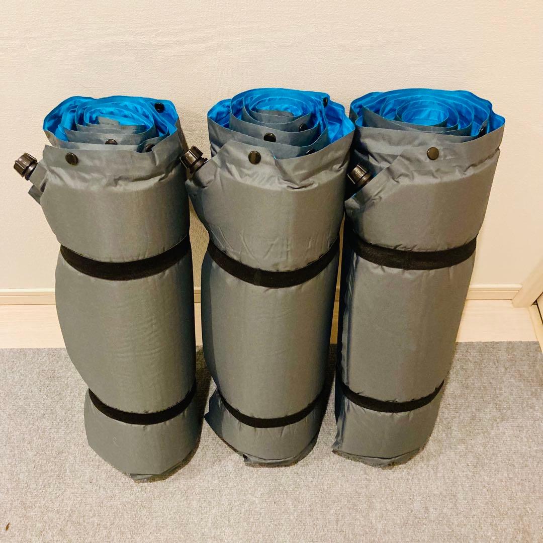 [美品]LOGOS インフレーターマット ソロ 3セット補修キット付き連結可能