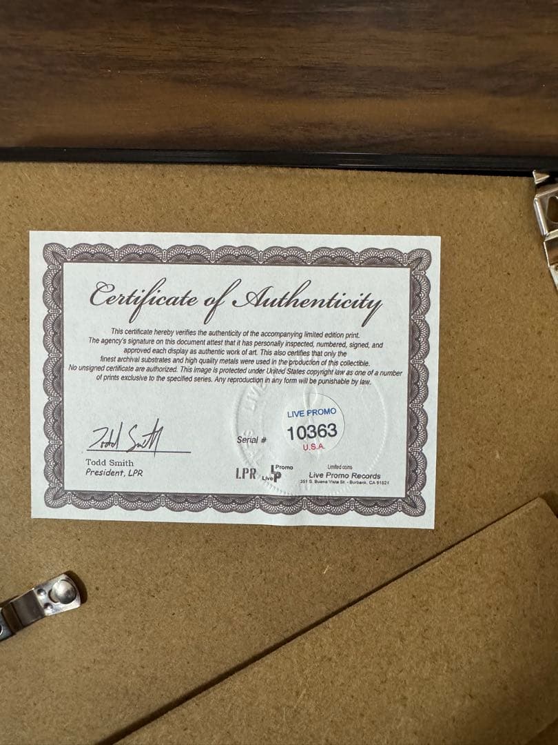 マイケル・ジャクソン フレーム入りサイン付き写真