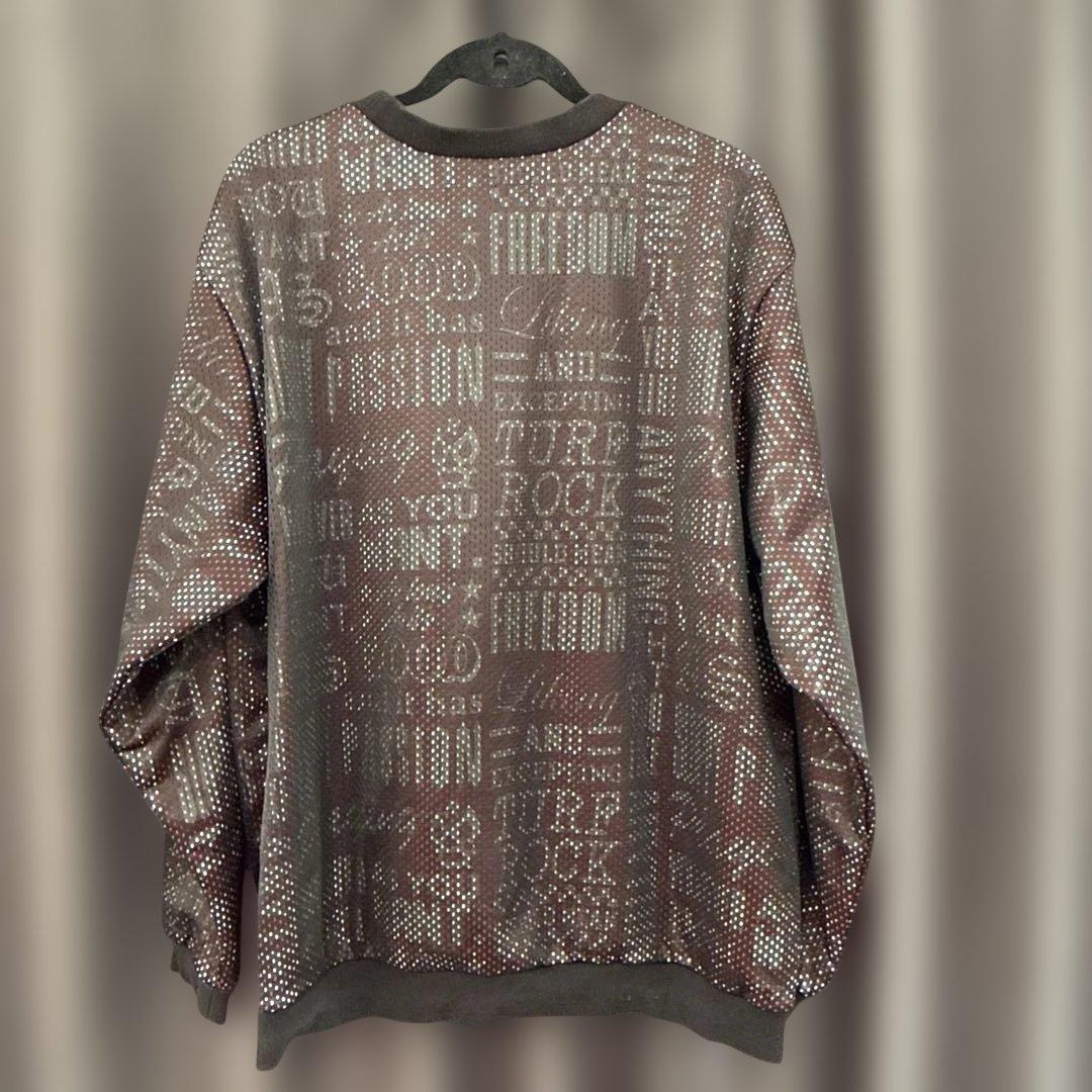 Russeluno ラッセルノ トレーナー 黒×レッド メッシュ　メンズ