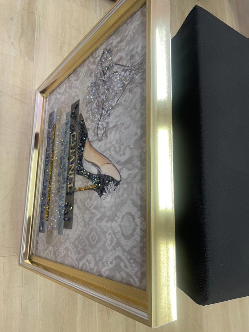 水晶絵　アートパネル　オマージュアート　ブランド　ファッション　絵画　絵　壁掛け