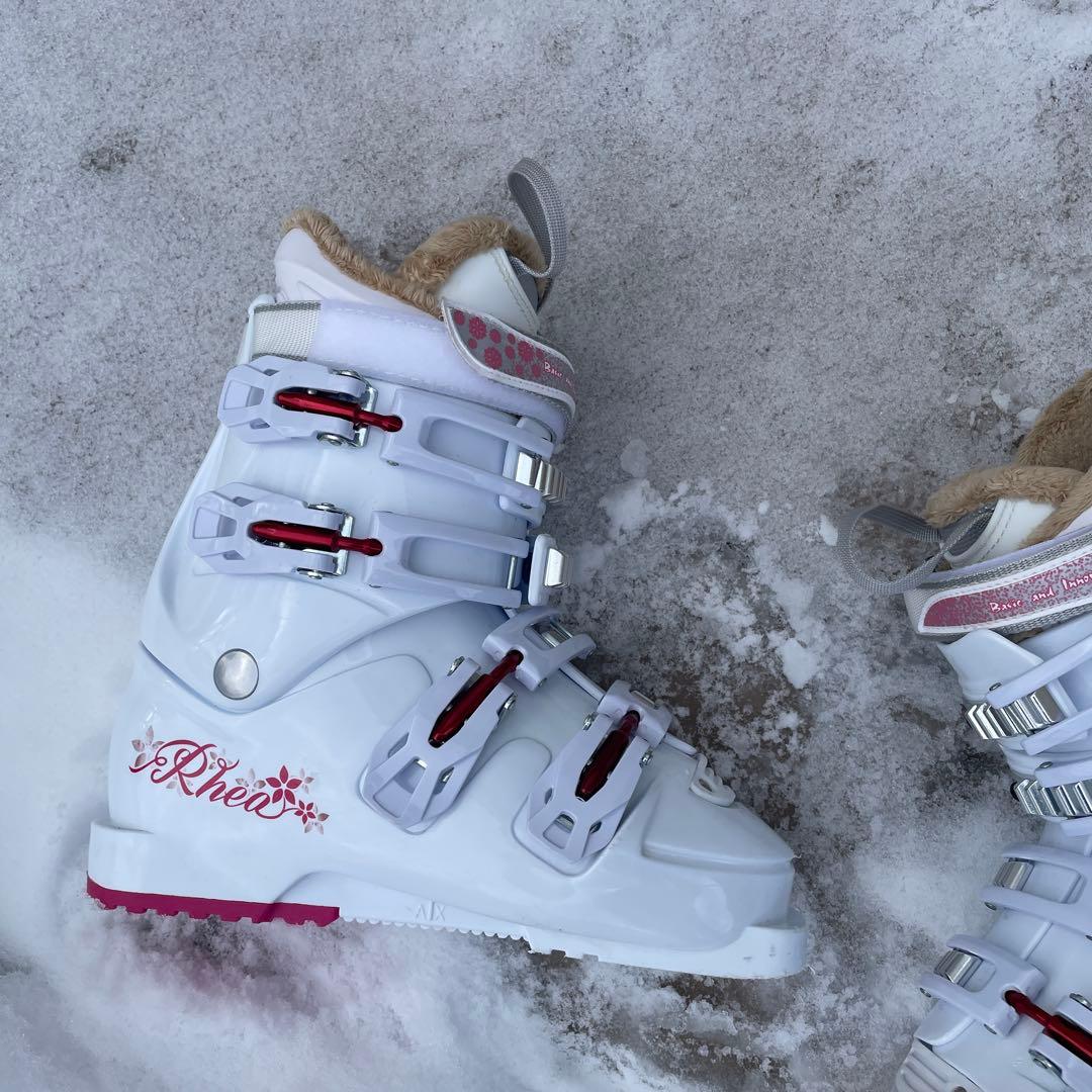 1回使用 HELD ヘルト　24.5 女性用スキー用ブーツ ホワイト/ピンク