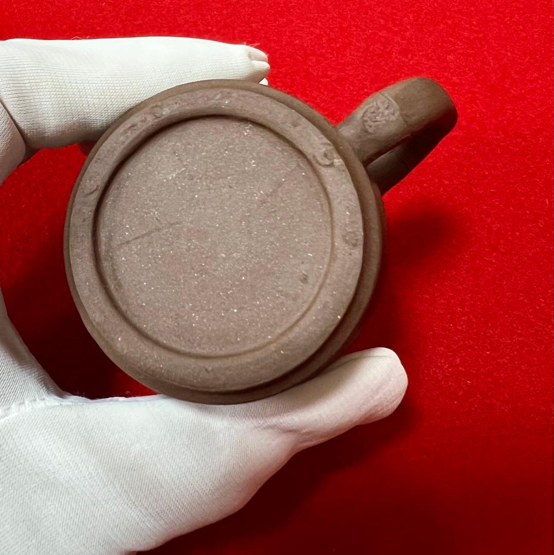 希少 中国美術 中國宜興紫砂 竹節紋樣 茶道具 カップ&ソーサー