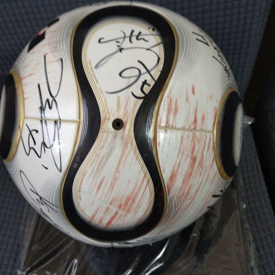 値下げ 2006年京都パープルサンガ全選手サイン入りJリーグ公式試合球 ケース付