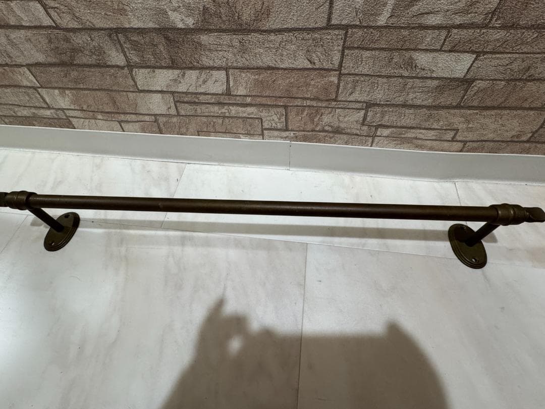 【値下げ】アンティークなタオルハンガー　バー1本