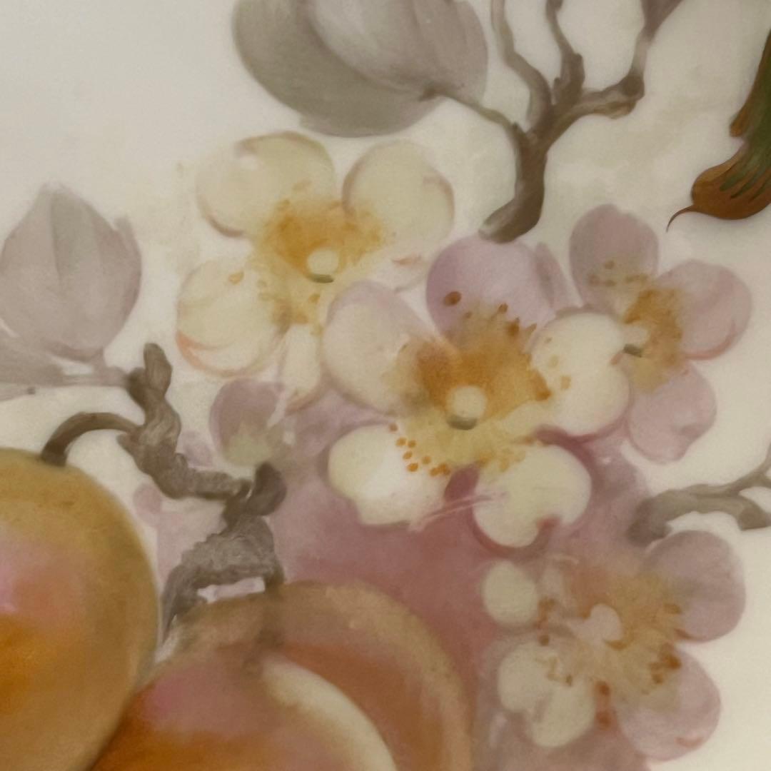 アンティーク　ニュンフェンブルク　静物画　手描き　陶板画　絵皿　超美品　プラム