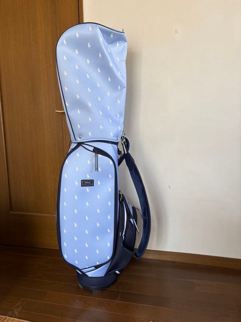 ポロ　ラルフローレン　水色　キャディバッグ