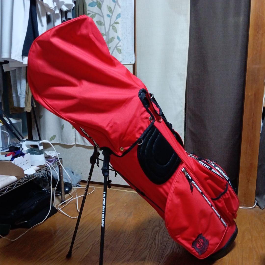 どきんちゃん出品JACK BUNNY キャディバッグ 　スタンド付きレッド