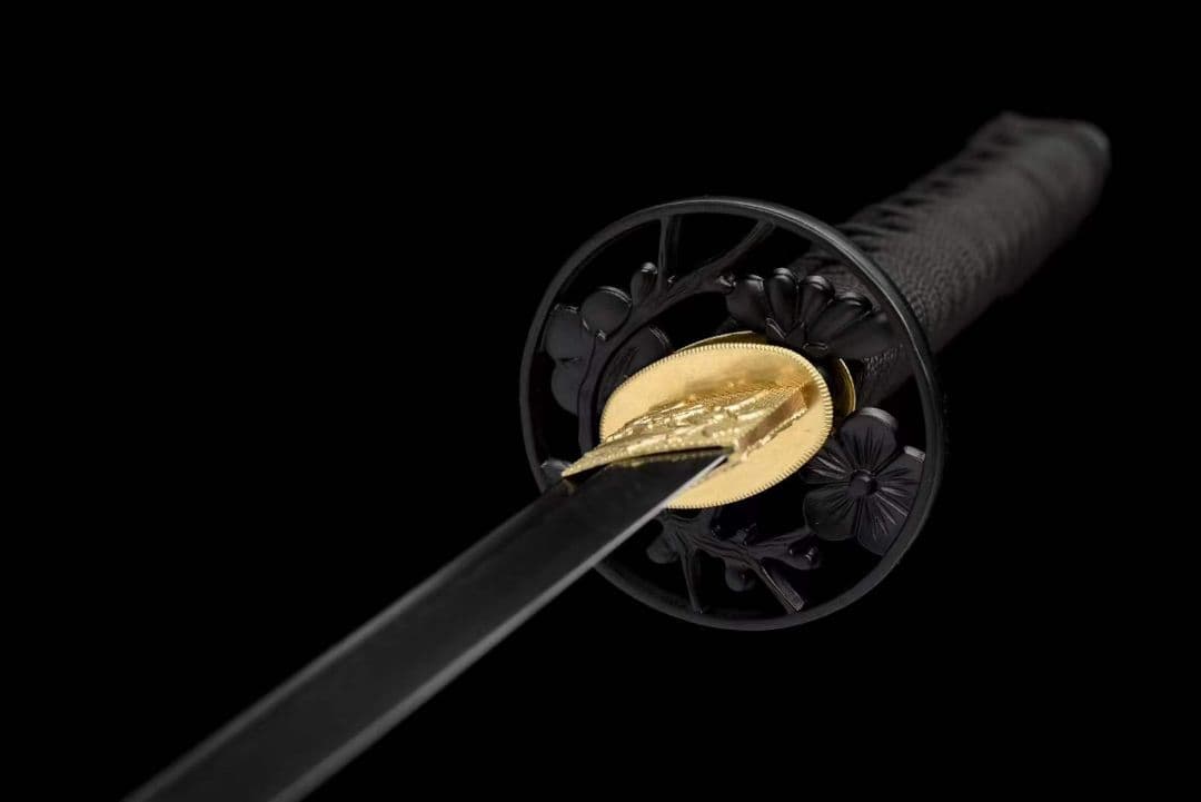 20寸髪黒模様鋼武士刀【梅】  武具　刀装具　日本刀　模造刀 居合刀 肋差