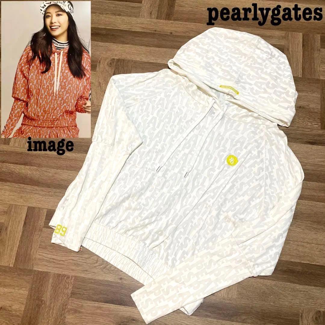 美品♡パーリーゲイツ♡メッシュパーカー♡ホワイト♡イエロー♡S