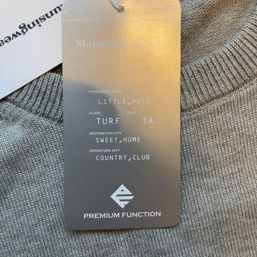 【未使用品】マンシングウェア グランドスラム　XL ニットセーター グレー 刺繍