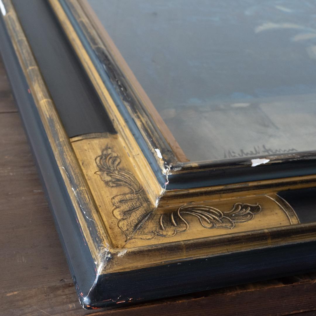 Michel Henry 油彩画 ミシェル・アンリ 油彩 花 F25 大作 絵画