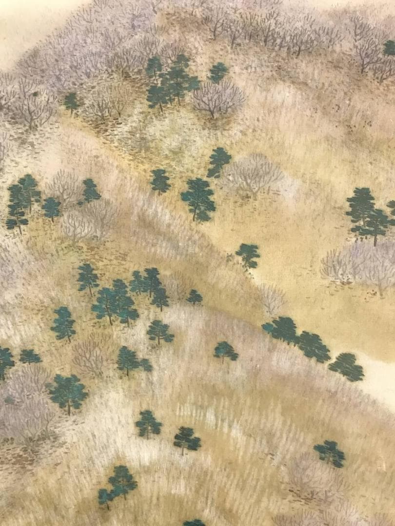 【真作】浩哉/山景早春図/山水図/春景山水図/掛軸/名家伝来/AD-276