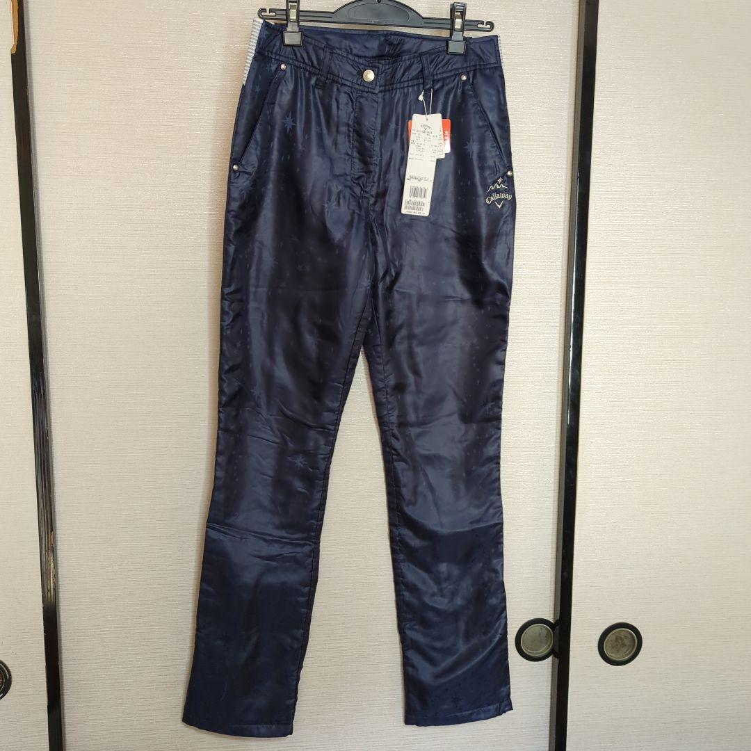 Callaway レディース中綿 ゴルフパンツ Sサイズ ネイビー 星柄