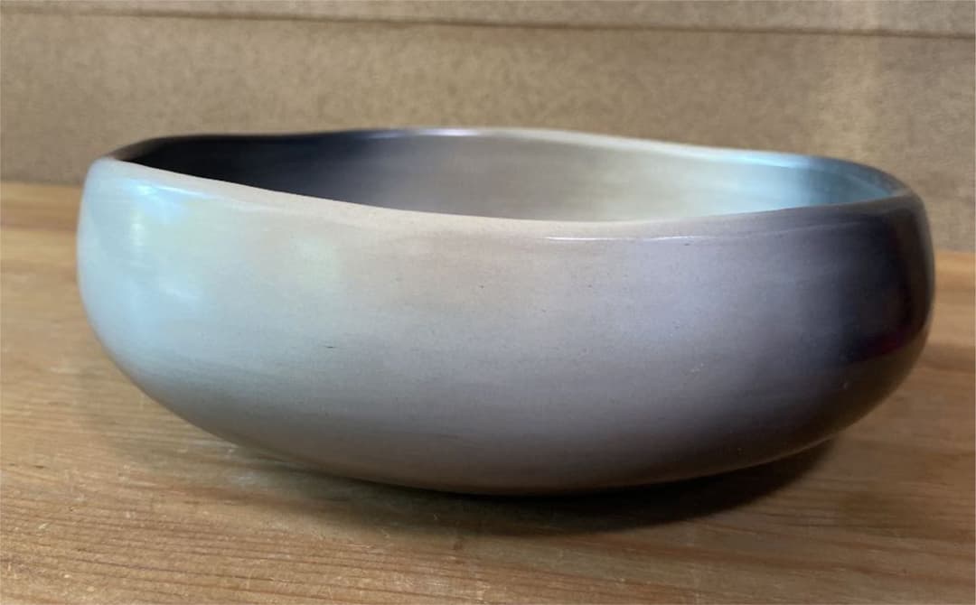 [茶道具] 寄神宗白　雲華焼　灰器(共箱) ○