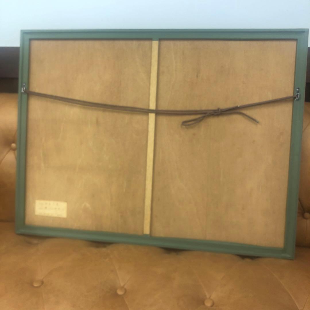 女性ヌード鉛筆画 金色フレーム付き