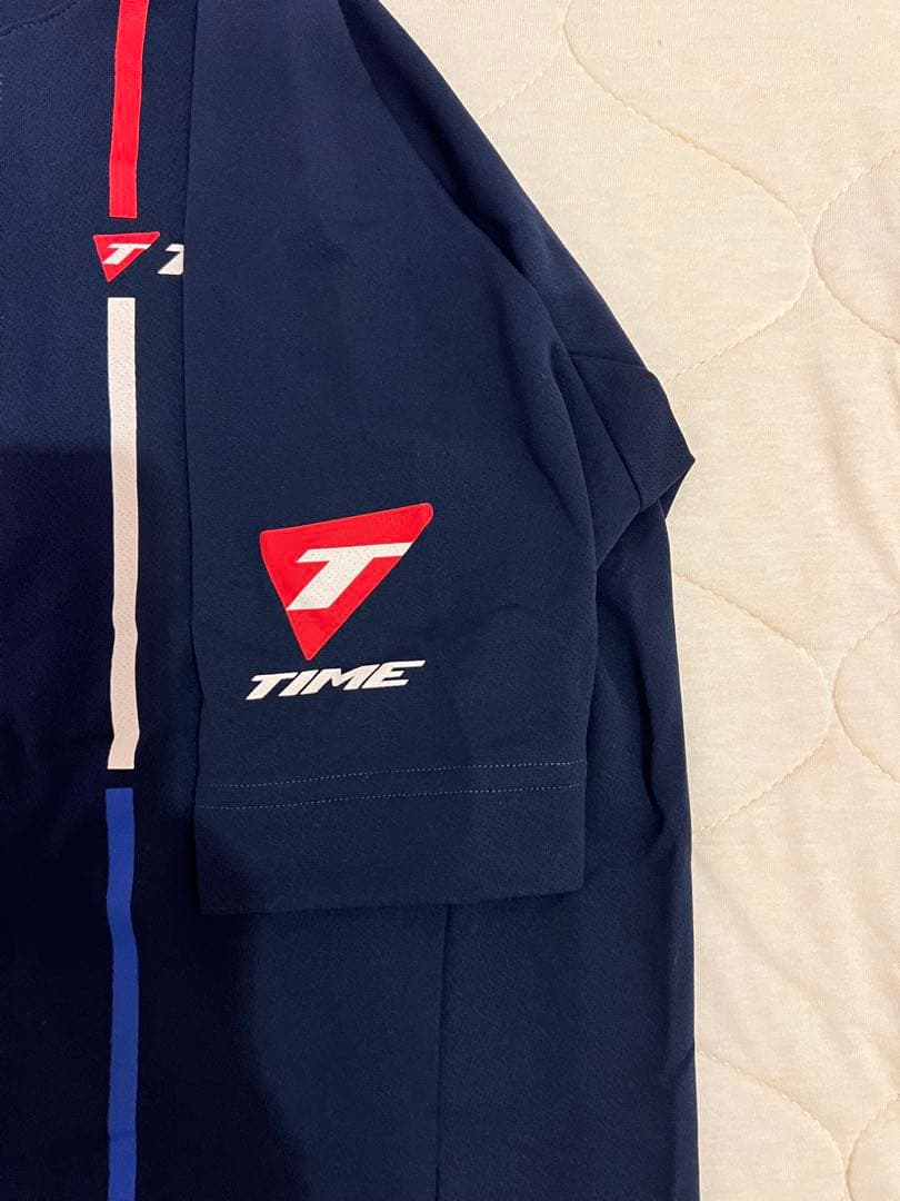 TIME サイクルジャージ ネイビー & ビブショーツ ブラック　上下セット