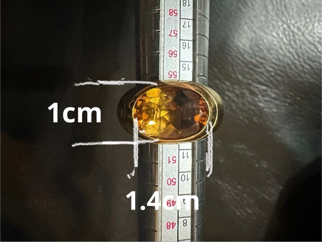 フランス製１８Kブラウントパーズの素敵なリング♡