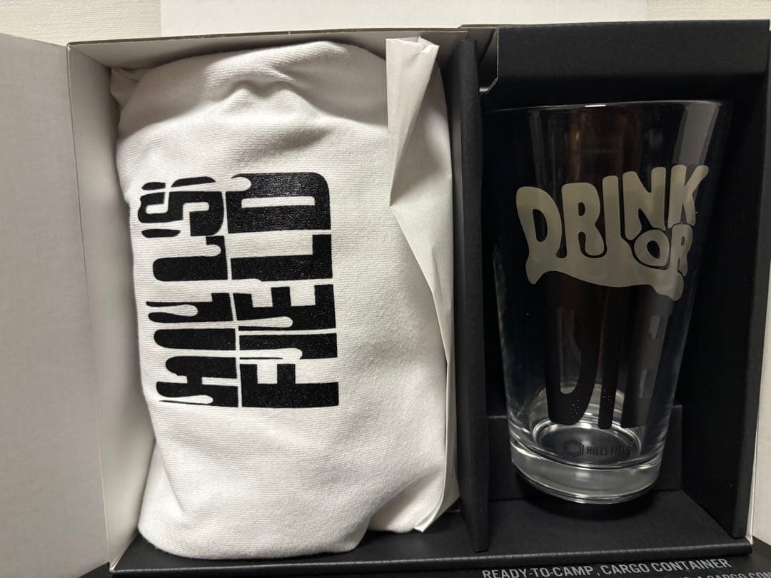 【初回限定生産品】HILLS FIELD グラス&Tシャツ　Lサイズ