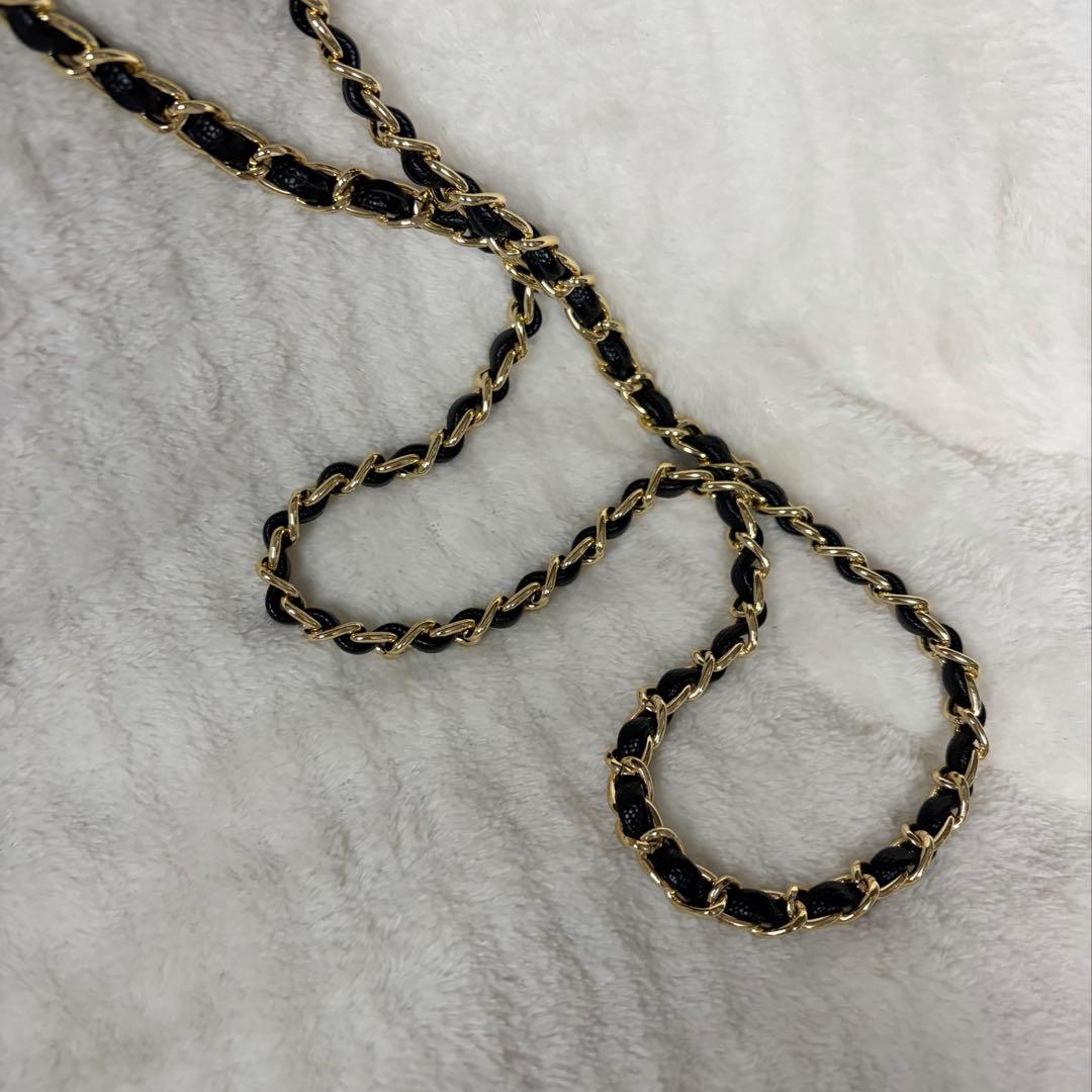 【非売品】CHANEL シャネル ノベルティ ブラックレザーショルダーバッグ