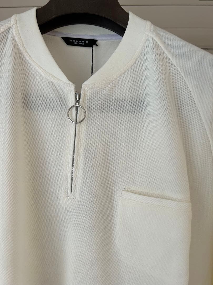 SOLARIS SPORTS ソラリススポーツ ハーフジップポロ ホワイト2