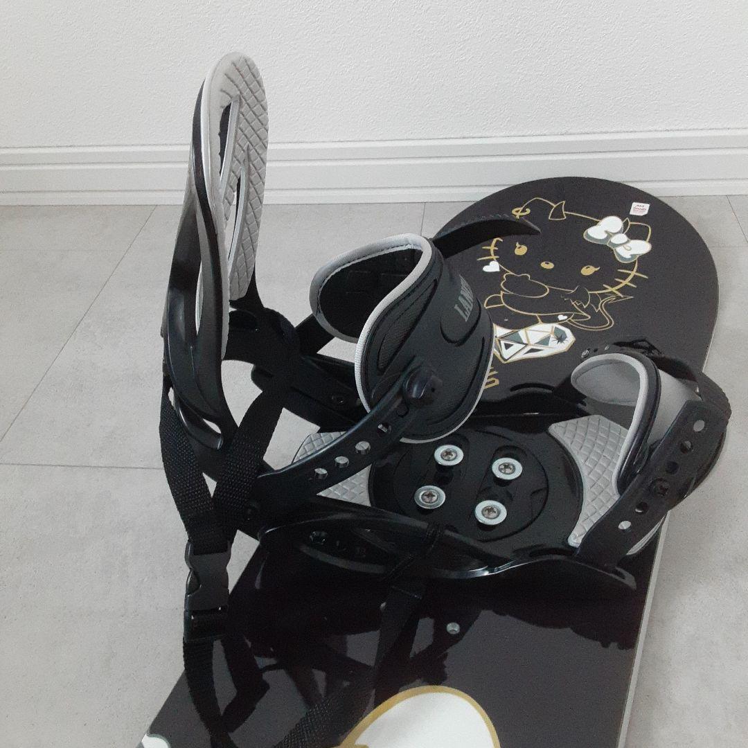 美品 ハローキティ スノーボードセット 135cm BXB ビンディング付き L
