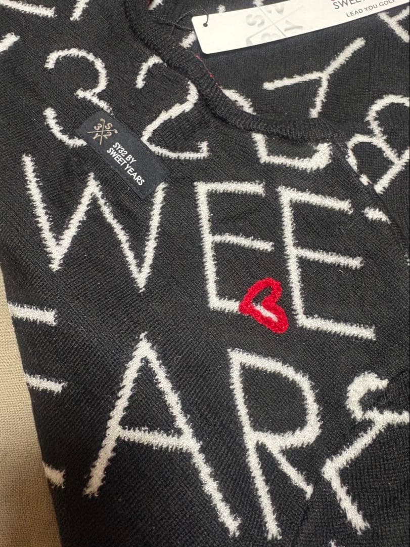 SWEETY YEARS ブラックニットセットアップ Lサイズ　新品タグ付き