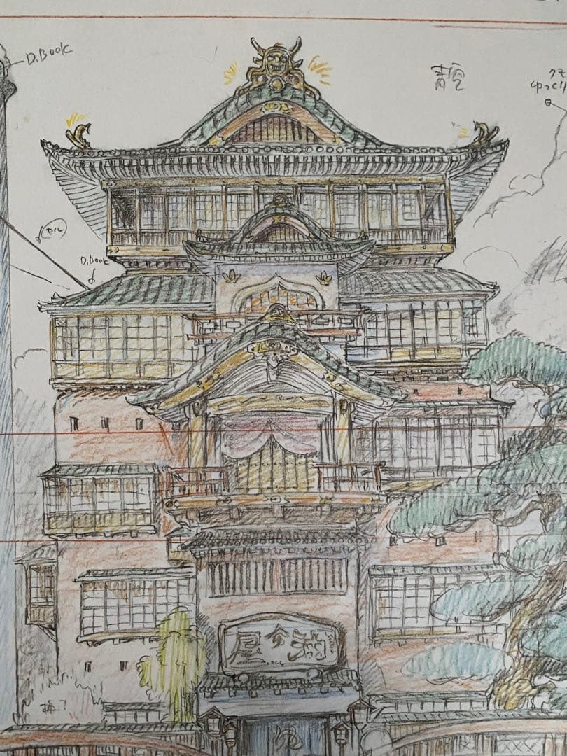 【激レア】千と千尋の神隠し　レイアウト展　実寸レプリカ　宮崎駿　ジブリ